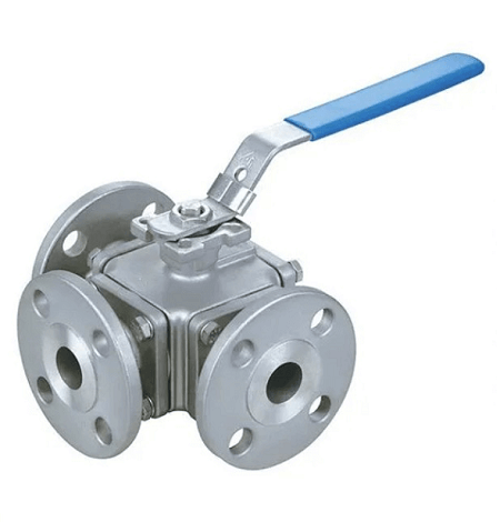 Steel Three Way Ball valve